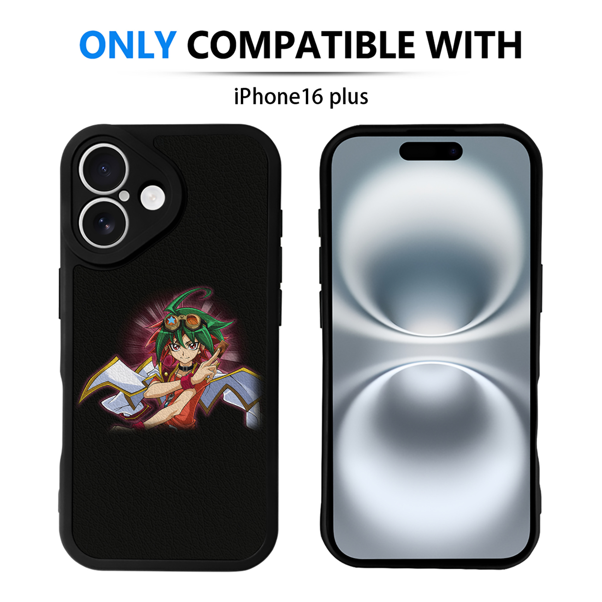 （画像用） 遊☆戯☆王 Yu-Gi-Oh! 【iPhone 16シリーズ対応】シリコンスマホケース（レザー調） 材質：シリコン